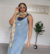 Load image into Gallery viewer, Denim Palazzo Jumpsuit with side pockets