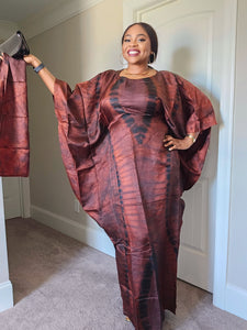 Adire Silk Elegance: The Breeze Boubou