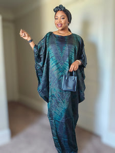 Adire Silk Elegance: The Breeze Boubou