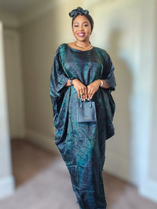 Adire Silk Elegance: The Breeze Boubou