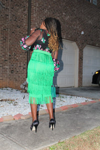 Knee length Tassel Skirt