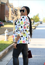 Load image into Gallery viewer, Ace of Spades Three Quarter Sleeves Print Blazer